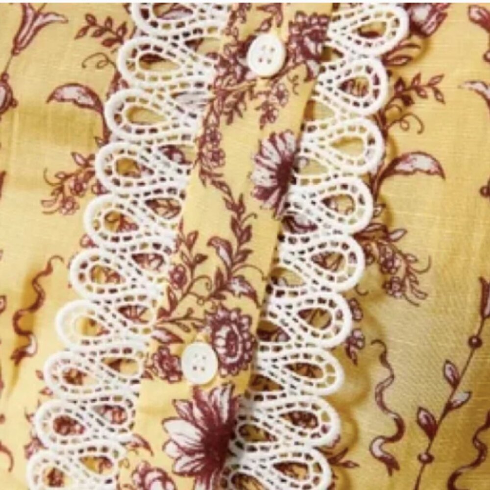 Sandro floral maxi dress with lace trim - Picture 9 of 9